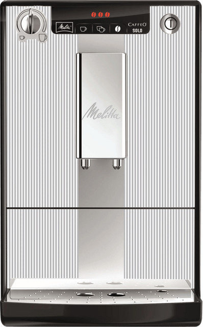 Melitta Caffeo Solo Kaffeemaschine Silver Stripes mit Tassenwärmer und Entkalkungsprogramm - Bild 1