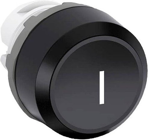 ABB MP1-7016 Drucktaster-Frontelement in Schwarz mit IP66 Schutzart, Breite: 2,8 cm, Höhe: 1,15 cm - Bild 1