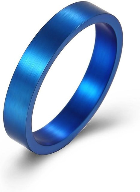 YIRAN Ring Titanstahl, 4 mm, Blau, Unisex - Bild 1