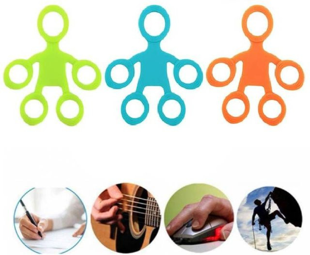 GUEN Fingergriff-Silikonring-Übungsgerät, Anti-Stress-Widerstandsband, Fitness-Stretcher, 3-stufiges Finger-Sensorspielzeug - Bild 1