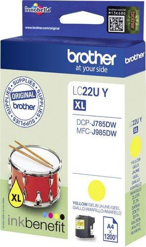 Brother Original Druckerpatrone LC-22UY Tinte Gelb für DCP-J785DW und MFC-J985DW - Bild 1