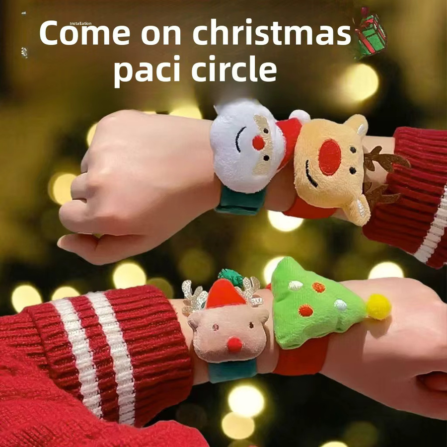 Slap-Armband, elastisch, Weihnachtsmotiv, Rentier-Designs, Kinder - Bild 3