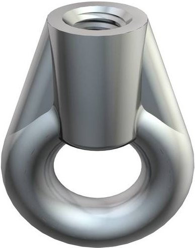OBO Bettermann Vertikal-Ringöse M8 aus verzinktem Stahl in Silber, 100 Stück - Bild 1