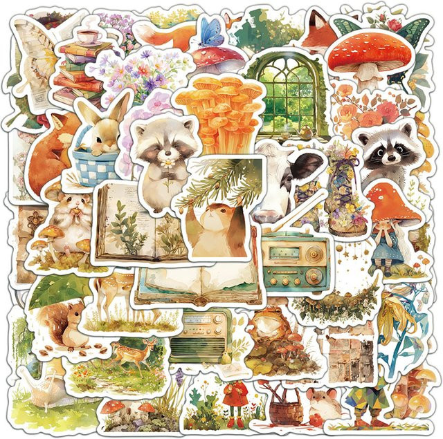Rspctou Kawaii Cartoon Märchen-Tier-Aufkleber, Sticker, 10-teiliges Set - Bild 1