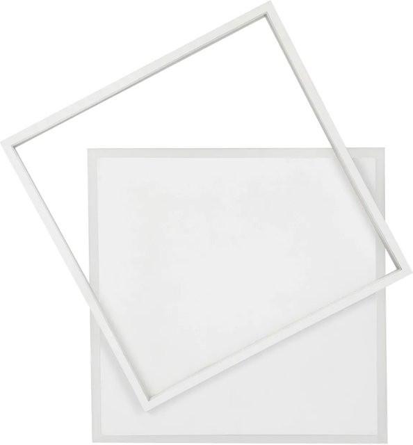 NETTLIFE LED Deckenleuchte aus Metall in Weiß, dimmbar, modern und quadratisch, Durchmesser: 40 cm - Bild 1