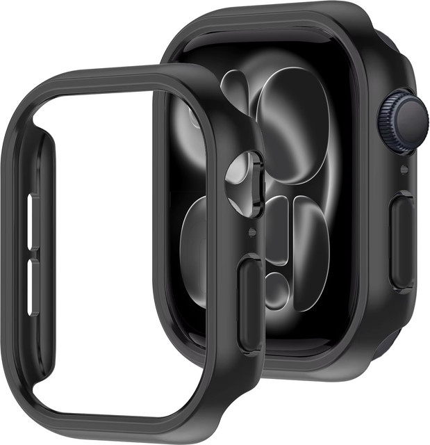 Apple Watch Schutzhülle, Kunststoff, Schwarz, Unisex - Bild 1
