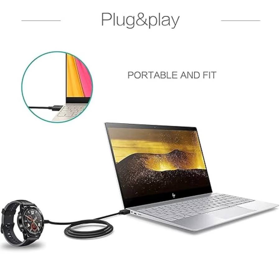 USB Smartwatch Ladegerät für Huawei GT, GT2, GT 2e und Honor Magic Watch in Schwarz - Bild 4