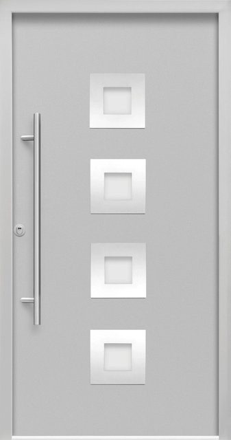 Splendoor Sicherheits-Haustür ThermoSpace Prime Wien RC2 in Grau mit Glaseinsatz, B/H: 100 x 210 cm, Anschlag Links - Bild 1