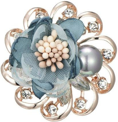 YIRAN Jewelry Brosche, Messing, Perle, Kristall, Damen, Bunt - Bild 1
