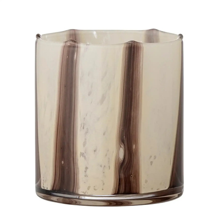 Bloomingville Teelichthalter Liberty aus Glas in Beige, Höhe: 10 cm