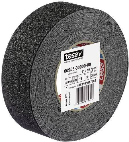 tesa Anti-Rutschband Schwarz mit Gelb, Länge: 18 m, Breite: 5 cm - Bild 1