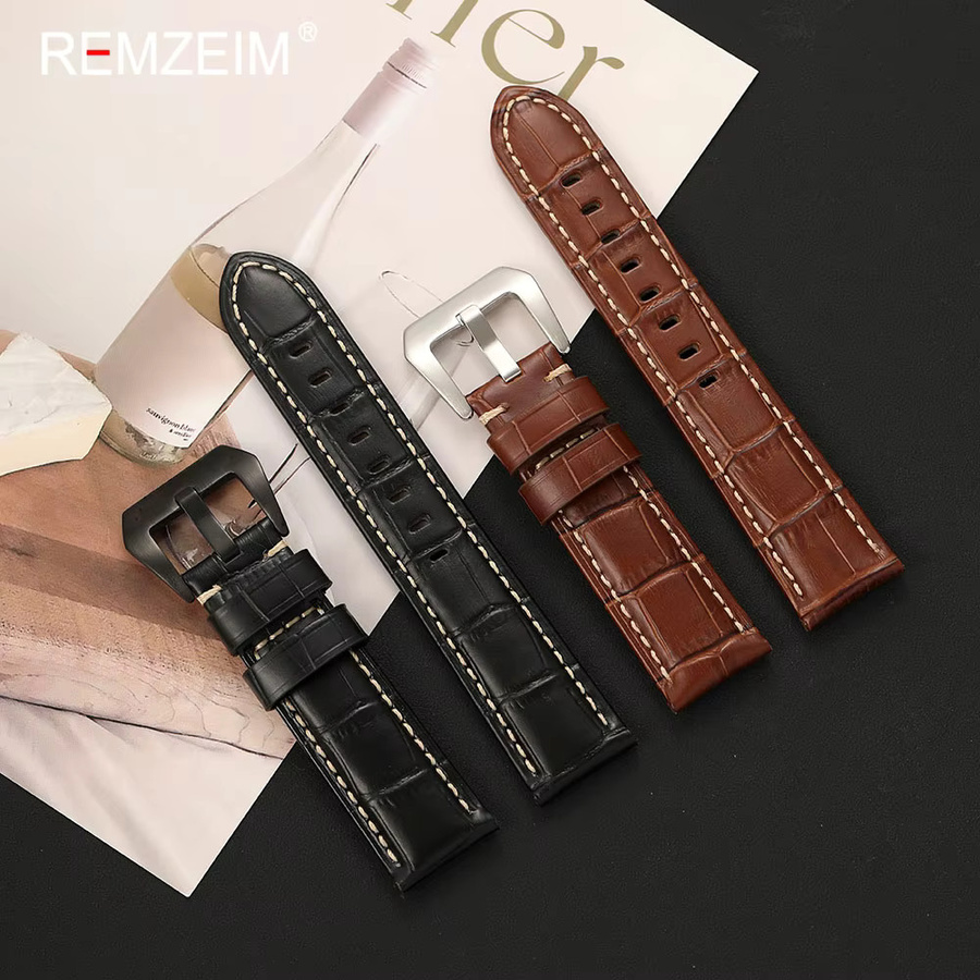 REMZEIM Uhrenarmband Echtleder, Vintage, Herren - Bild 4