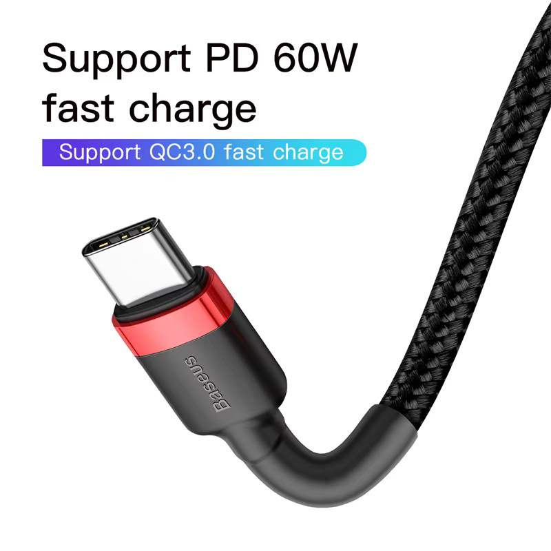Baseus USB C auf USB Typ C Kabel in Schwarz mit 60 W PD Schnellladung für MacBook Pro, Samsung und Xiaomi - Bild 6