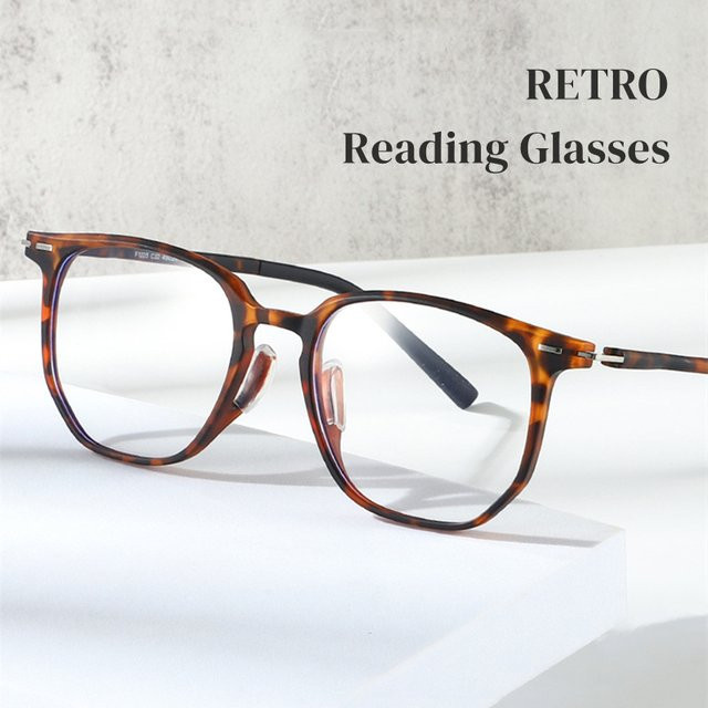 KOCOLIOR Lesebrille, Polygonal, TR90, Vollrand, braun, Unisex - Bild 1