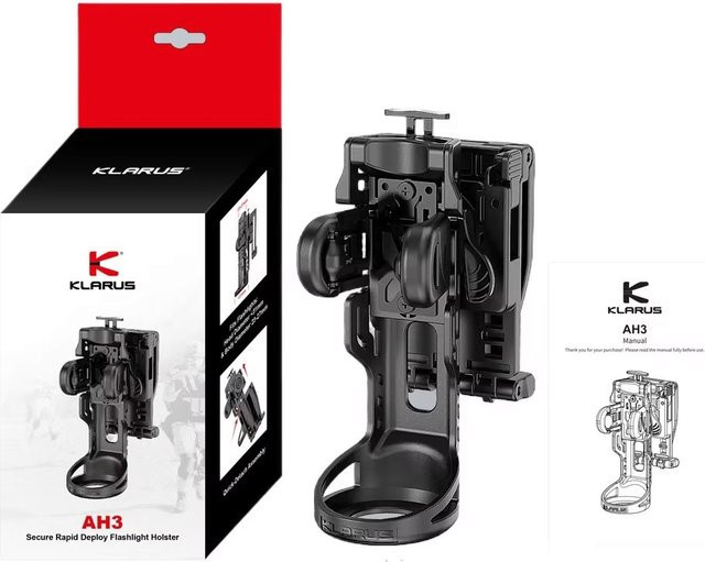Klarus AH3 Secure Rapid Deploy Taschenlampenholster in Schwarz für EP9-EP11, XT11R, XT2CR, XT11S, XT11GT PRO, XT2CR Pro, XT21C, XT12S, G15 und GL3 - Bild 1
