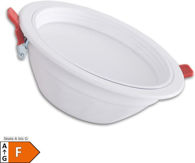 Näve LED-Deckeneinbauleuchte Point, dimmbar, Weiß, Durchmesser: 19,5 cm, Höhe: 8 cm - Bild 1