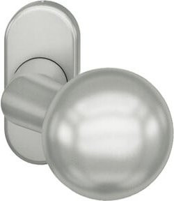 FSB PT-Türknopf feststehend a.Ros.oval in Silber aus Aluminium - Bild 1