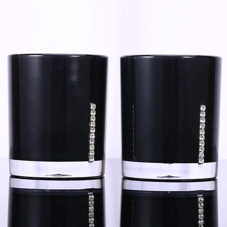 5-teiliges mfySpace Badezimmerzubehör Set aus Acryl in Schwarz mit Seifenschale, Zahnbürstenhalter und Badbecher