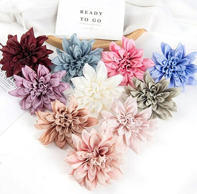 XIAOYINMO Künstliche Blumenköpfe aus Seide in Multicolour für Dekoration von Kranz, Wand und Zimmer bei Hochzeit oder Valentinstag - Bild 1