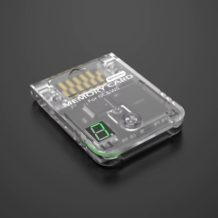 Apexneer Speicherkarte für Gamecube und Wii RVL-001 mit digitaler Anzeige und 8 virtuellen Speicherkarten à 16 MByte in Transparent - Bild 3