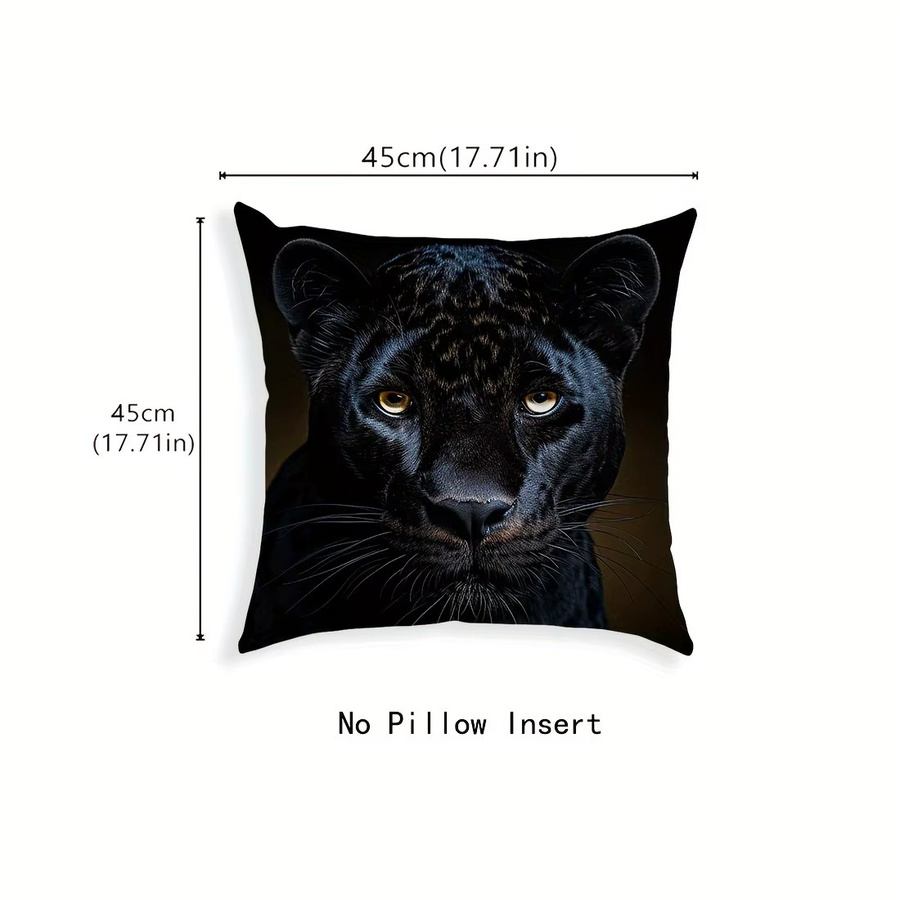 VIKAMA 4-teiliges Beast King Kissen-Set in Schwarz-Weiß, quadratische Tier-Dekokissen mit Grafikdesign, Breite: 45 cm, Breite: 45 cm, Breite: 45 cm, Breite: 45 cm - Bild 6