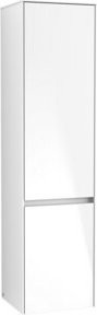 Villeroy & Boch Hochschrank Collaro in Weiß Matt mit Glastüren, B/T/H: 40,4 x 34,9 x 153,8 cm - Bild 1