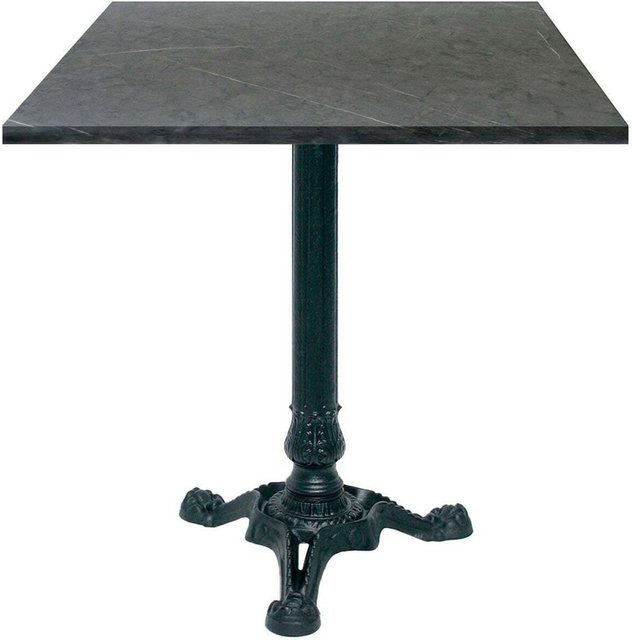 RestooTab Bistrotisch quadratisch in Stein- und Holzoptik, schwarz/dunkelgrau, B/T/H: 70 x 70 x 75 cm - Bild 1