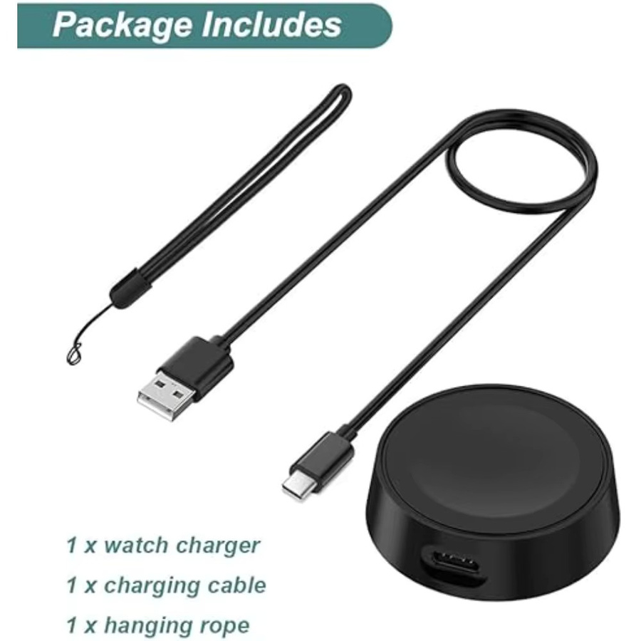 Samsung Smartwatch Ladegerät Kabel, Schwarz, USB-C - Bild 2