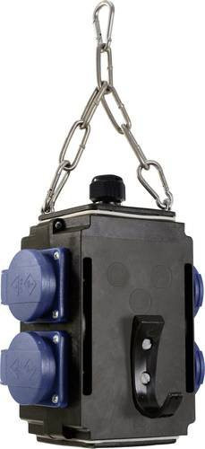 AS Schwabe Energie-Würfel CEE Hängeverteiler IP44 Schwarz mit 4 Schutzdosen 16A 230V - Bild 1