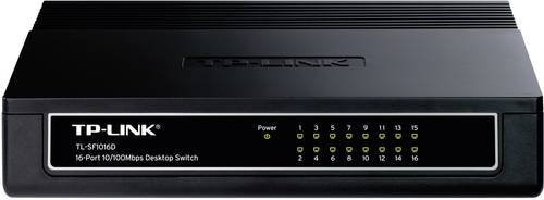 TP-Link TL-SF1016D Netzwerk Switch mit 16 Ethernet/LAN Anschlüssen, 100 Mbit/s, Schwarz - Bild 1