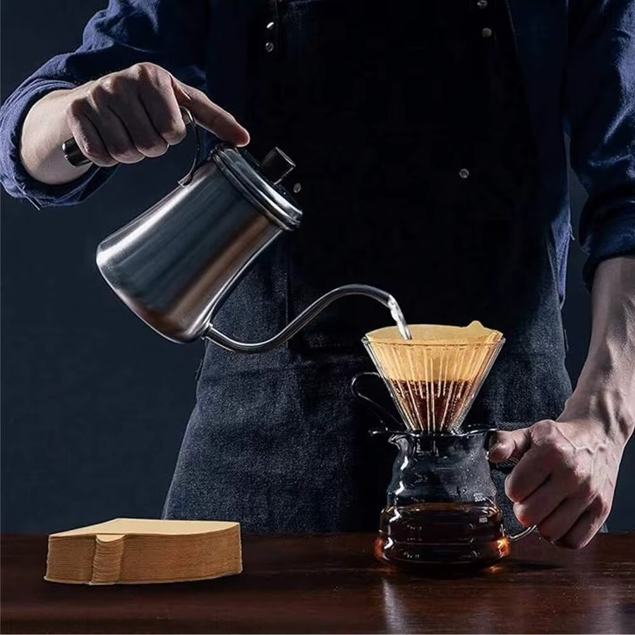 MYVIT Einweg-Kaffeefilter in V-Form, 100 Stück, braun - Bild 3