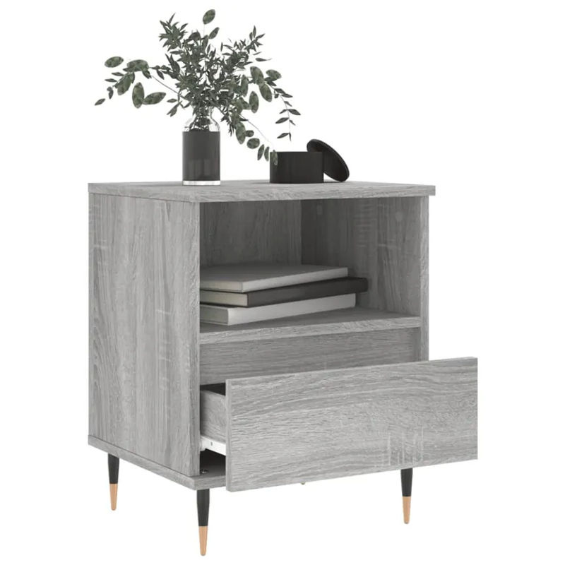 Vidaxl Nachttische 2er-Set in Grau, modern und klassisch, B/T/H: 40 x 35 x 50 cm - Bild 2