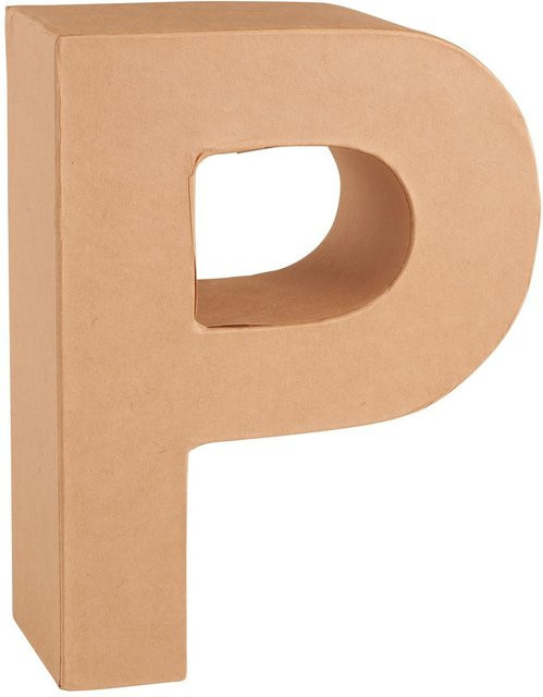 KNORR prandell Papp-Buchstabe P in Braun für Tischdekoration - Bild 1