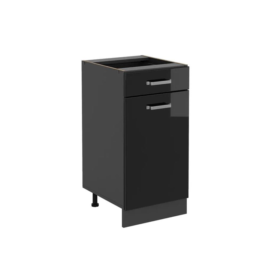 Vicco Küchenunterschrank R-Line Schubunterschrank in Anthrazit und Schwarz mit Hochglanz-Finish, Breite: 40 cm - Bild 3