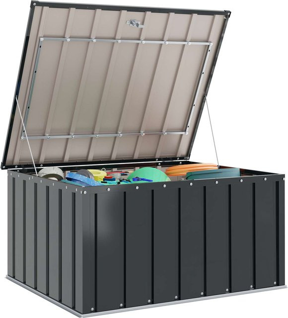 Gartenaufbewahrungsbox Yiwydaa aus Stahl in Schwarz Matt, B/T/H: 101 x 82 x 50 cm - Bild 1