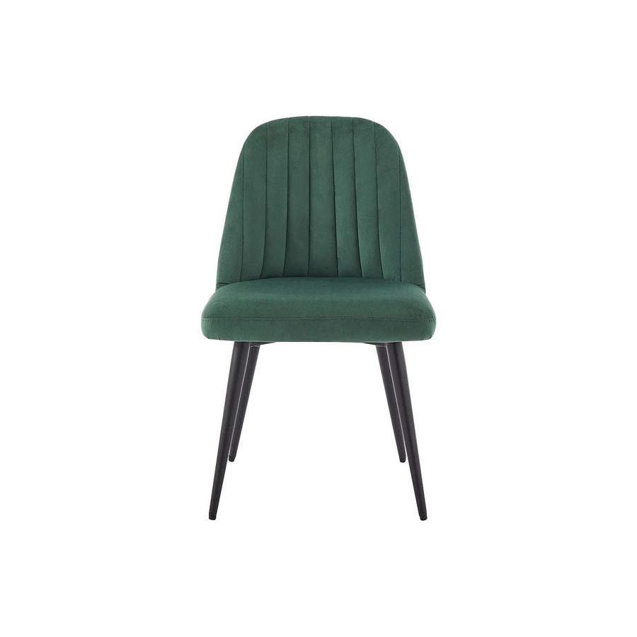 Vente-unique Stuhl Eleana in Smaragdgrün aus Samt mit Metallgestell B/T/H: 49 x 49 x 49 cm - Bild 2