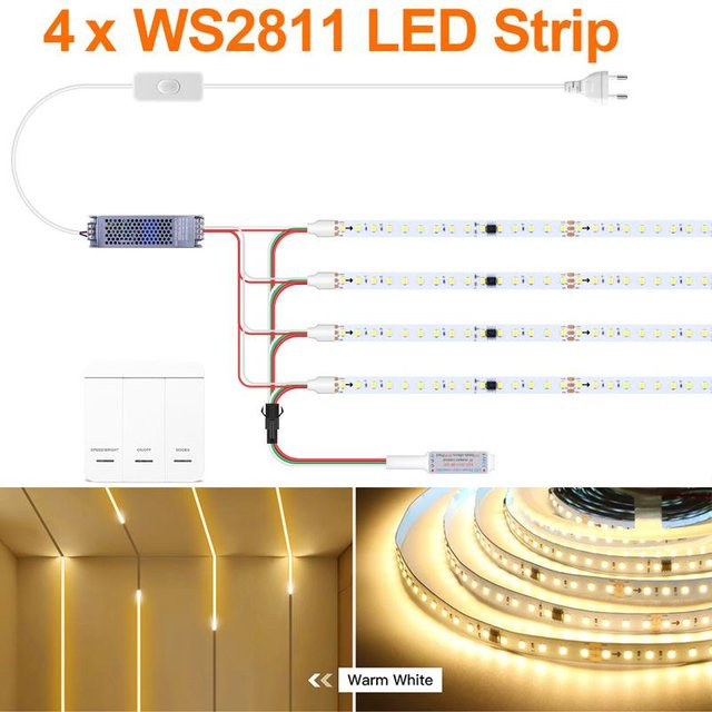 MALITAI HOME LIGHT Smart Addressable Pixel LED Streifen WS2811 RGBIC mit 120 LED/m, 24V, Multicolour, 4er-Set à 10m - Bild 1