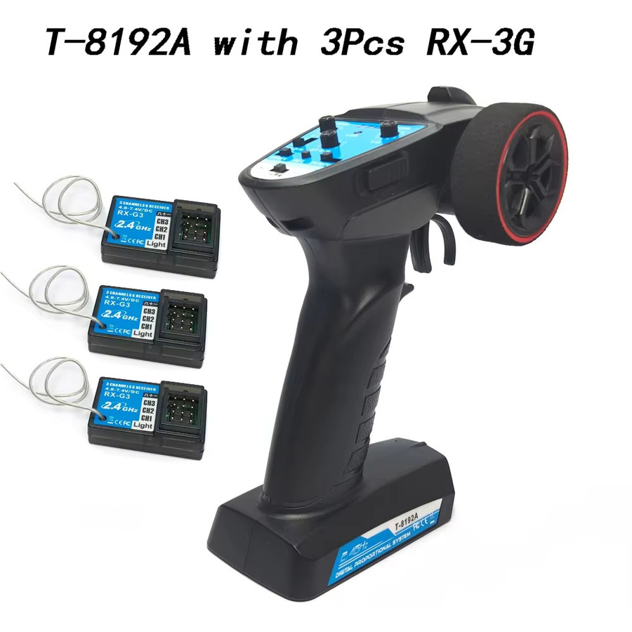 YSIDO RC-Funksystem-Sender, 2,4 GHz, 3-Kanal-Funksender mit Empfänger - Bild 4