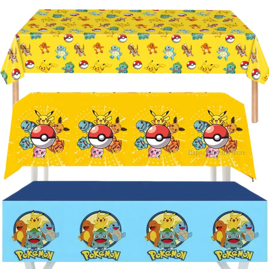 TAKARA TOMY Pokemon Tischdecke mit Pikachu für Geburtstag und Party Dekoration - Bild 1