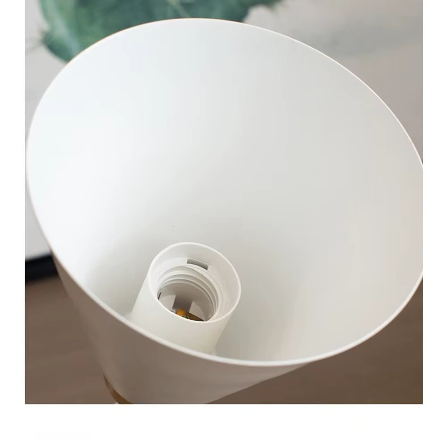 JOYINLED Wandleuchte aus Holz und Metall im minimalistischen Design für Schlafzimmer und Küche, Farben: Weiß oder Schwarz - Bild 2