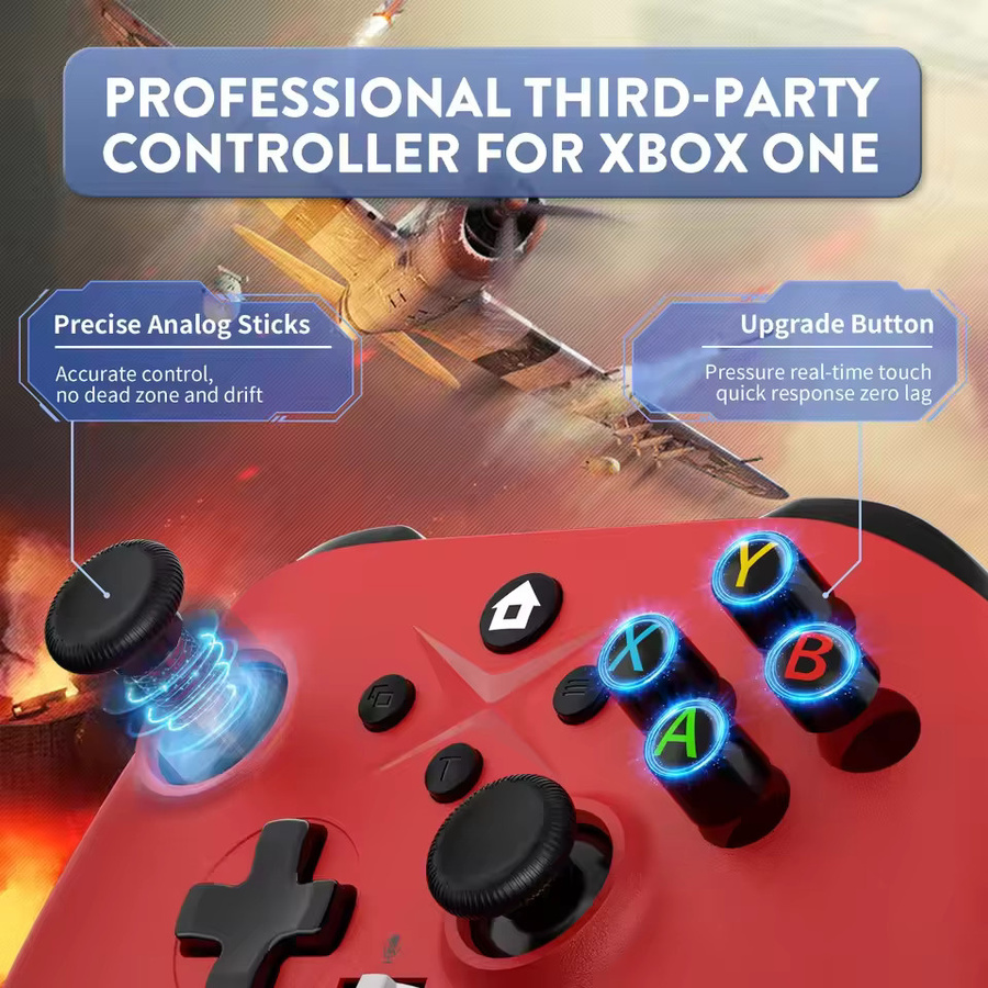 Bonacell Wireless-Gamepad in Blau für Xbox One, Series X/S und PC mit Bluetooth und 6-Achsen-Gyroskop - Bild 4