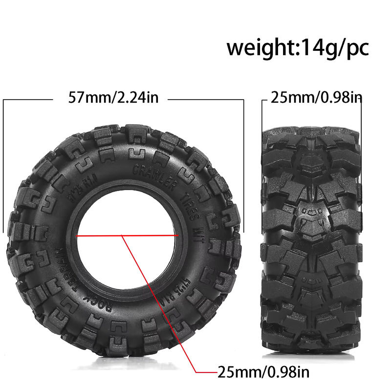RS Red Spider 1.0 Beadlock Wheel Mud Tires Set, Zubehör, Rot - Bild 4