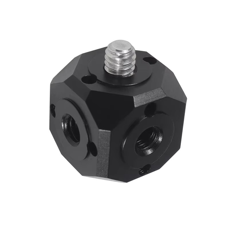 Universal Stativ Schraube Loch Adapter Magic Cubic Mount für Monitor, Licht und Mikrofon in Schwarz - Bild 2