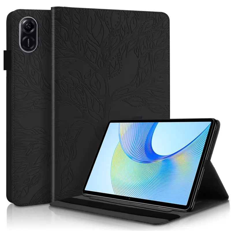 VIGENCIA Tablet Hülle für Honor Pad X9, 11,5 Zoll, Geprägtes Baum-Design, Flip Brieftasche mit Standfunktion, Farbe: Rot - Bild 2