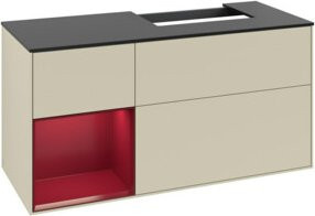 V&B Waschtischunterschrank Finion mit Abdeckplatte, Farbe: Grey Matt Lacquer, Breite: 120 cm, Tiefe: 50,1 cm, Höhe: 50,1 cm - Bild 1