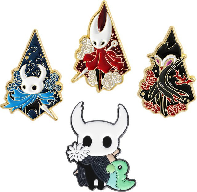 MINISO 4-teiliges Set Hollow Knight Emaille-Pins, Broschen, Bunt - Bild 1