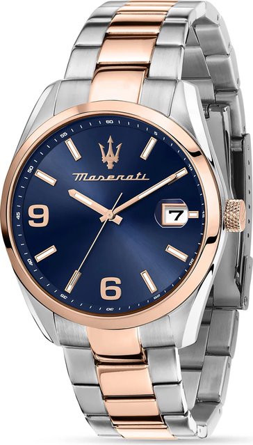Maserati Armbanduhr Edelstahl, Quarz, Blau, 43 mm, Herren - Bild 1