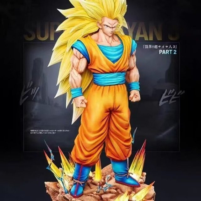Bandai Dragon Ball Ssj3 Son Goku Figur, mit austauschbaren Händen - Bild 1
