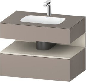 Duravit Qatego Einbauwaschtisch-Möbel-Set in Grau, B/T/H: 80 x 55 x 60 cm - Bild 1