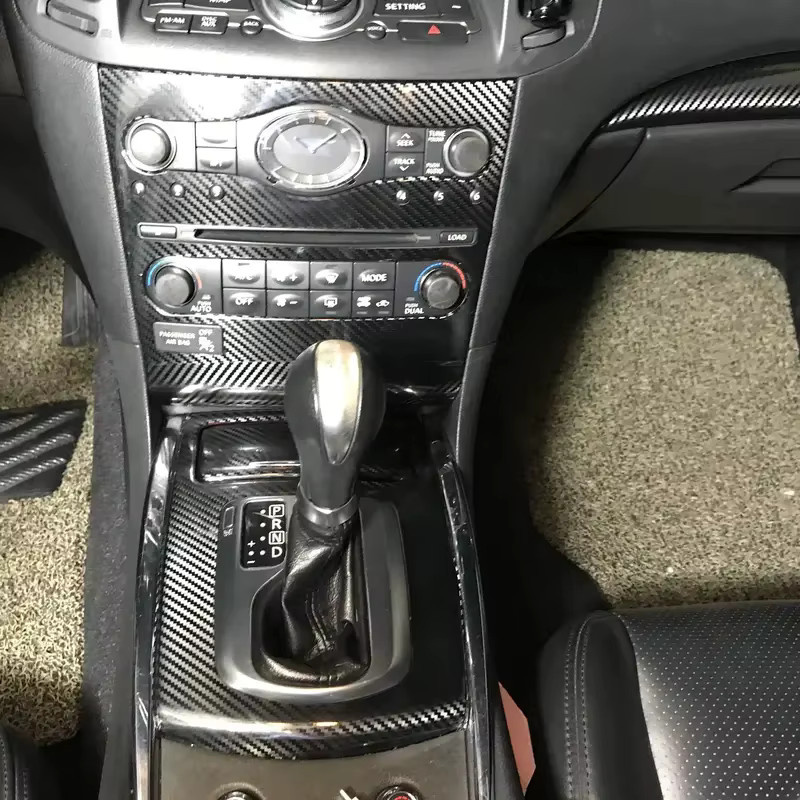 3D/5D Carbon Faser Auto Innen Mittelkonsole Aufkleber für Infiniti G37 G37S Coupé in Schwarz - Bild 6